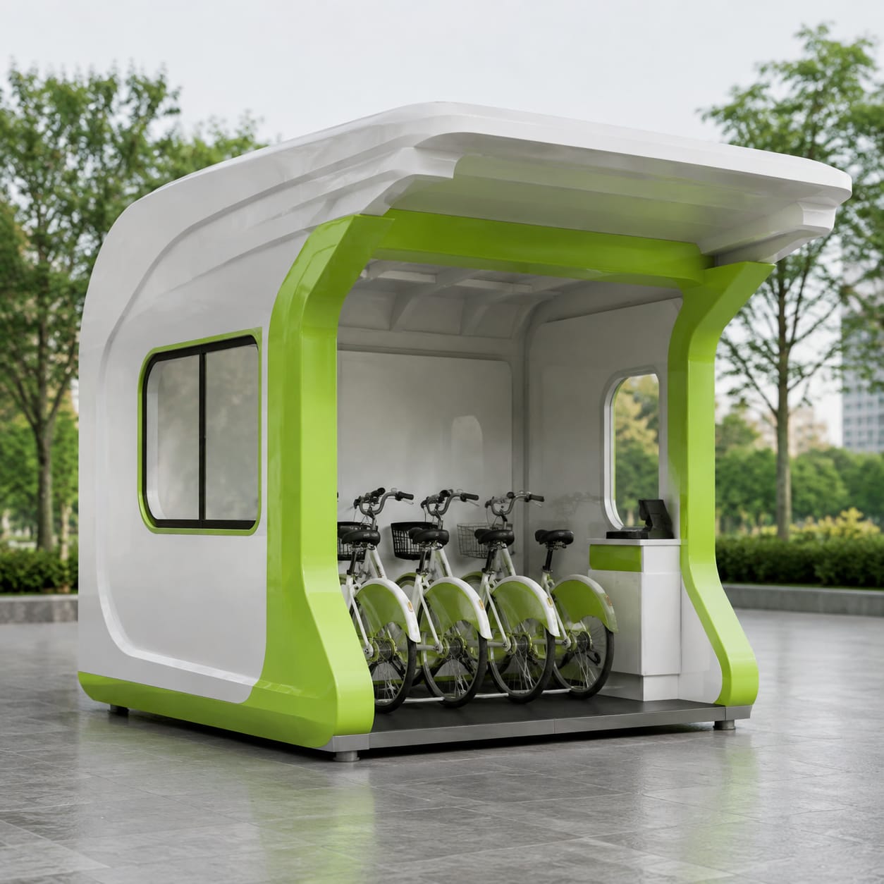 FRP-Fahrradverleihkabine